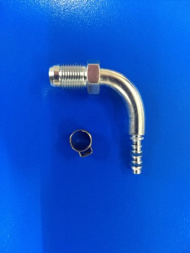 SF Fitting set 6mm. H03 FSF-G 90 graden + 1 klem